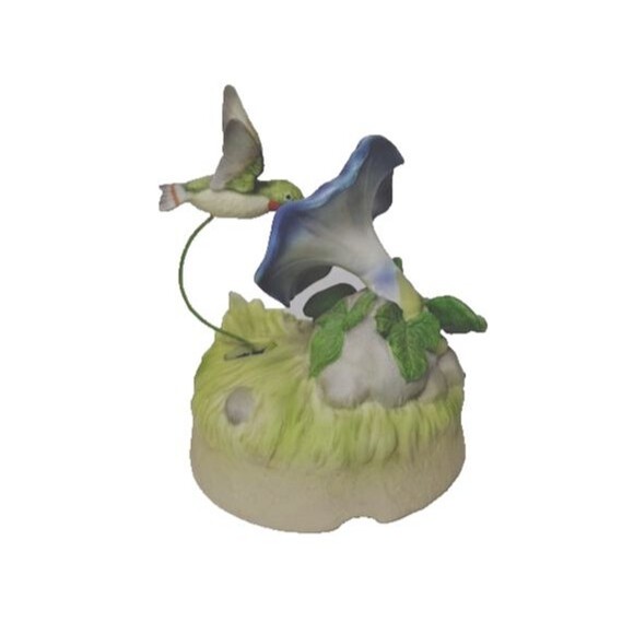 Enesco Hummingbird Music Box Animated Everything is Beautiful Beak Tip Missing - Picture 3 of 5